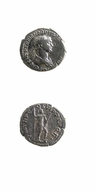 Silver Denarius of Emperor Trajan, 114 CE - 117 CE