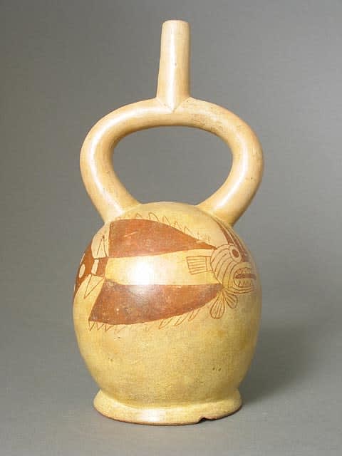 Moche Stirrup Vessel Depicting a Fish, 1 CE - 300 CE