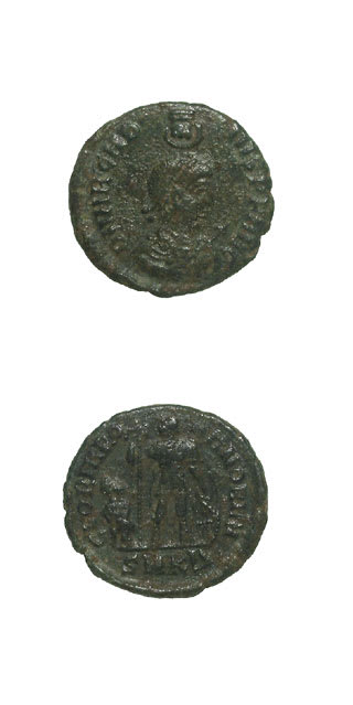 Bronze Coin of Emperor Arcadius, 383 CE - 408 CE