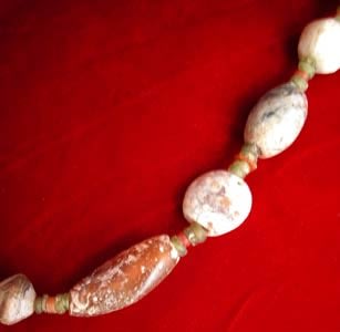 Carnelian, Agate, Peridot And Quartz Bead Necklace, 3300 BCE - 300 CE