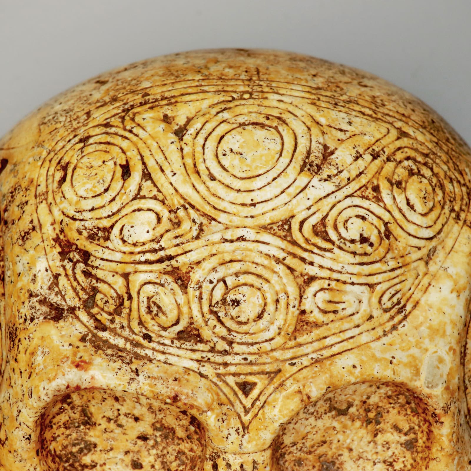 Taíno 'Macorix' Decorated Skull, AD 1400 - AD 1500