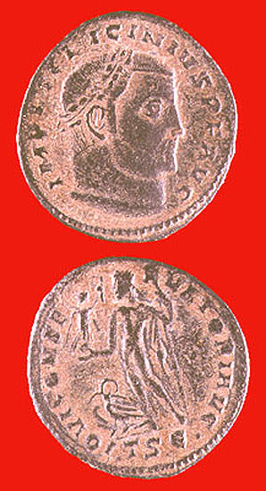 Bronze Coin of Emperor Licinius, 308 CE - 324 CE