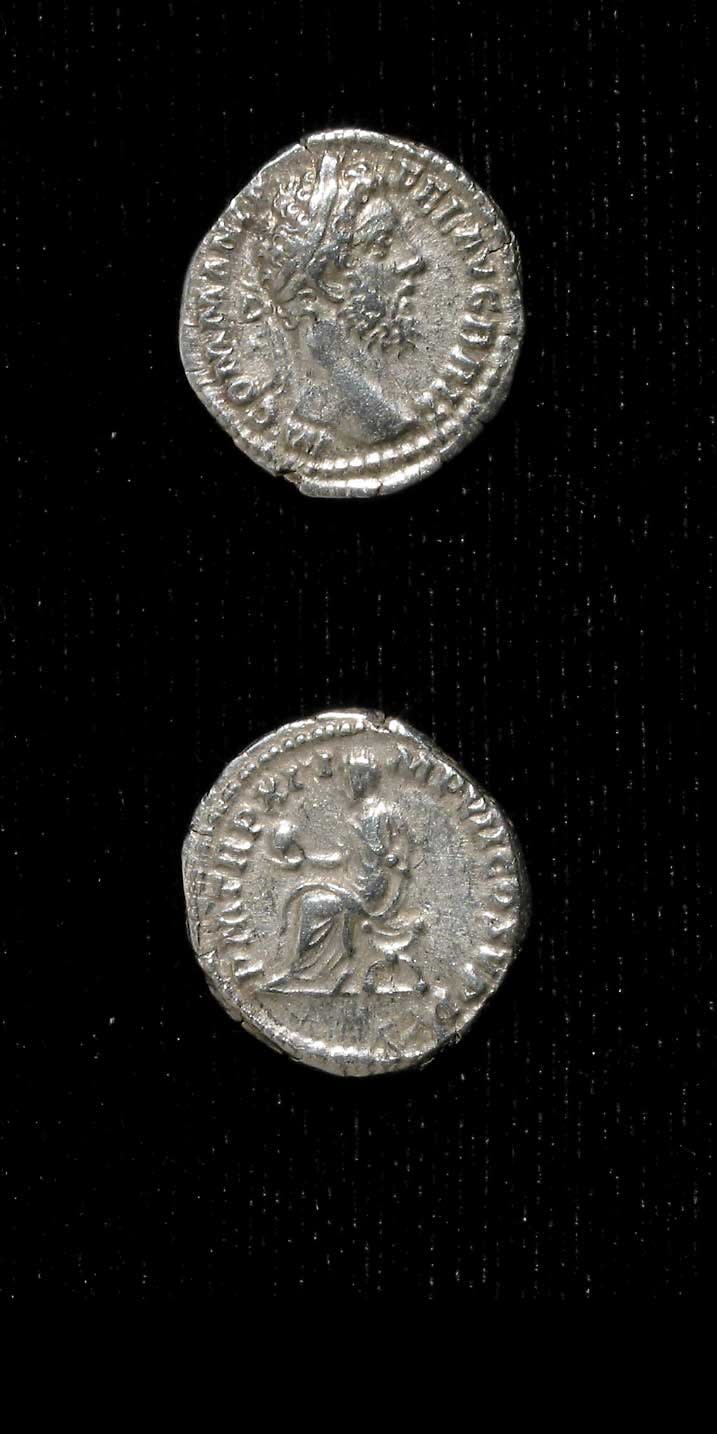 Silver Denarius of Emperor Commodus, 180 CE - 192 CE
