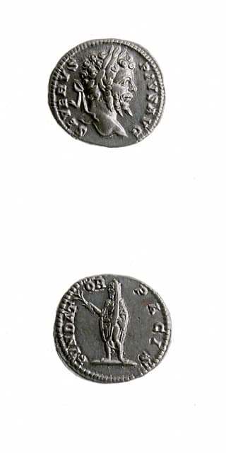 Silver Denarius of Emperor Septimius Severus, 201 CE - 210 CE