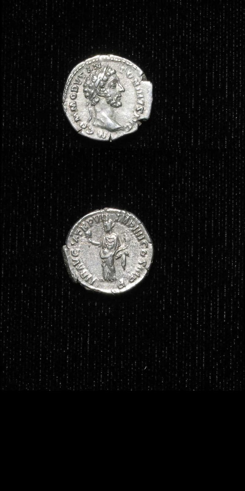 Silver Denarius of Emperor Commodus, 180 CE - 192 CE
