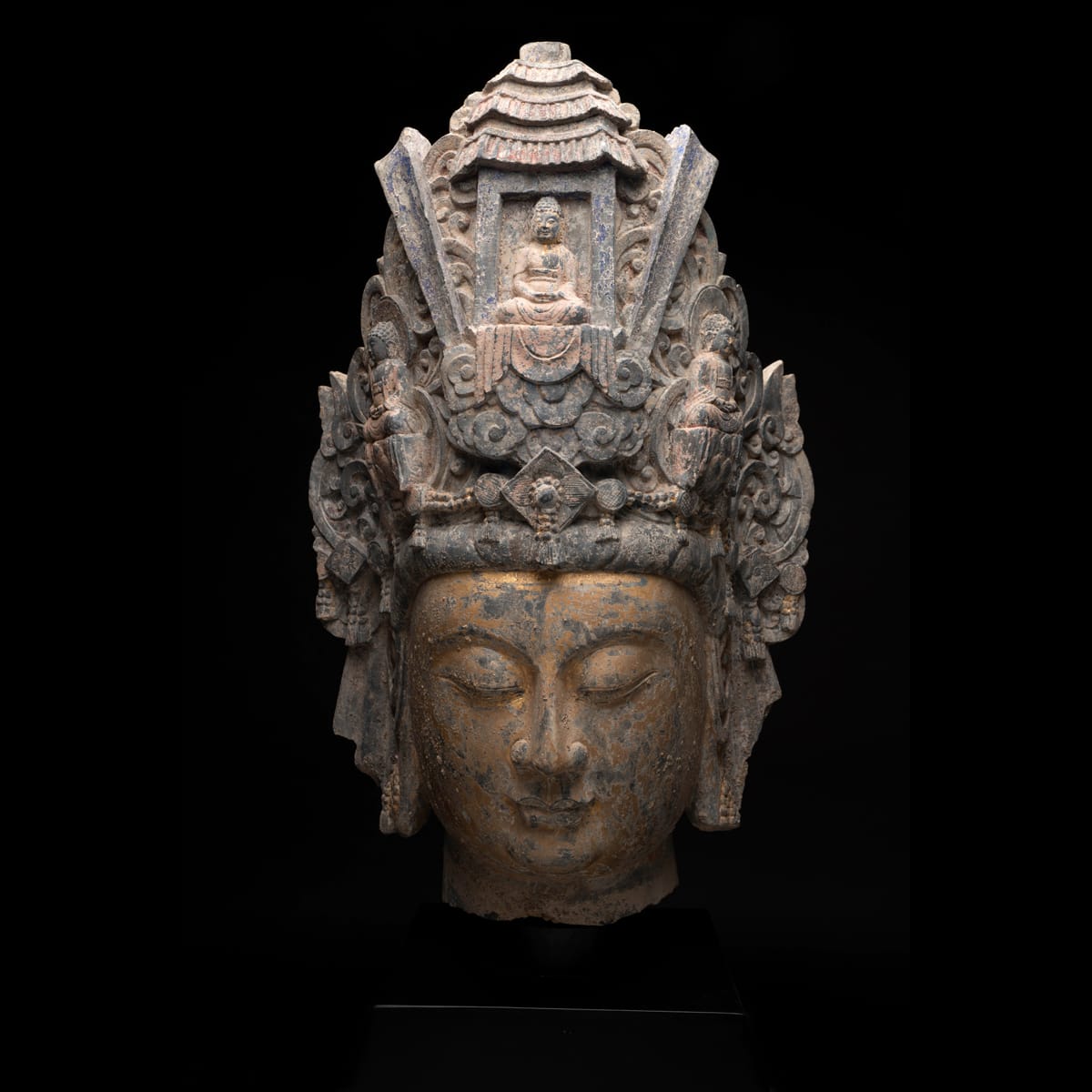 Sui Stone Head of a Bodhisattva, 581 CE - 618 CE