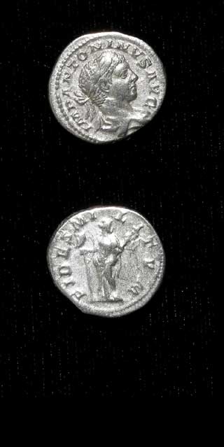 Silver Denarius of Emperor Elagabalus, 219 CE - 220 CE