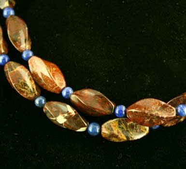 Jasper and Lapis Lazuli Bead Necklace