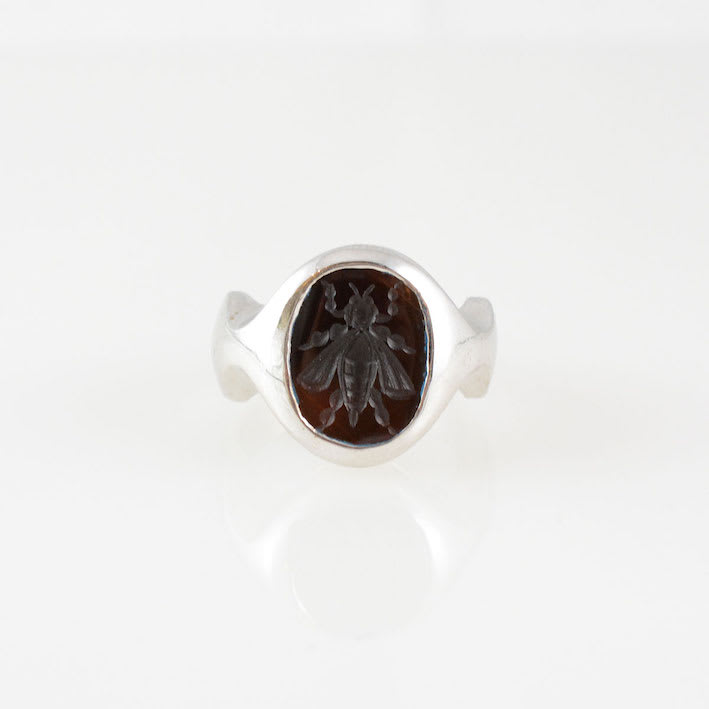 Classical Revival Carnelian Intaglio of a Bee, 18th Century CE - 19th Century CE