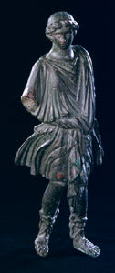 Sculpture of a Lar with Inlaid Silver Eyes, 1st Century CE - 2nd Century CE