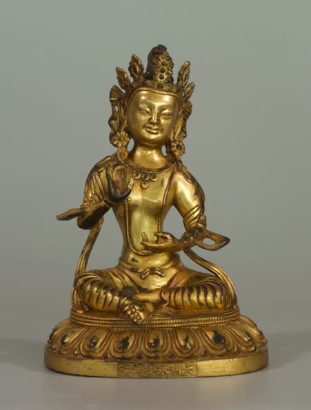 Gilt-Bronze Figure of Green Tara, 1402 CE - 1424 CE