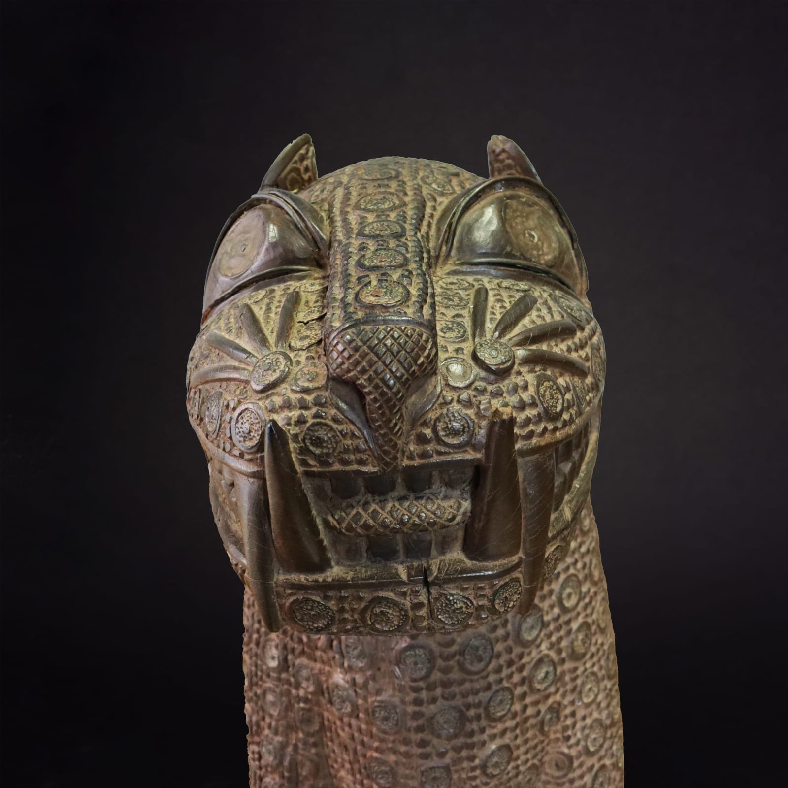 Pair of Benin Royal Leopards, Eighteenth to Nineteenth Century AD