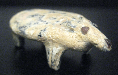 Egyptian Blue Glass Zoomorphic Figure, 300 BCE - 100 BCE