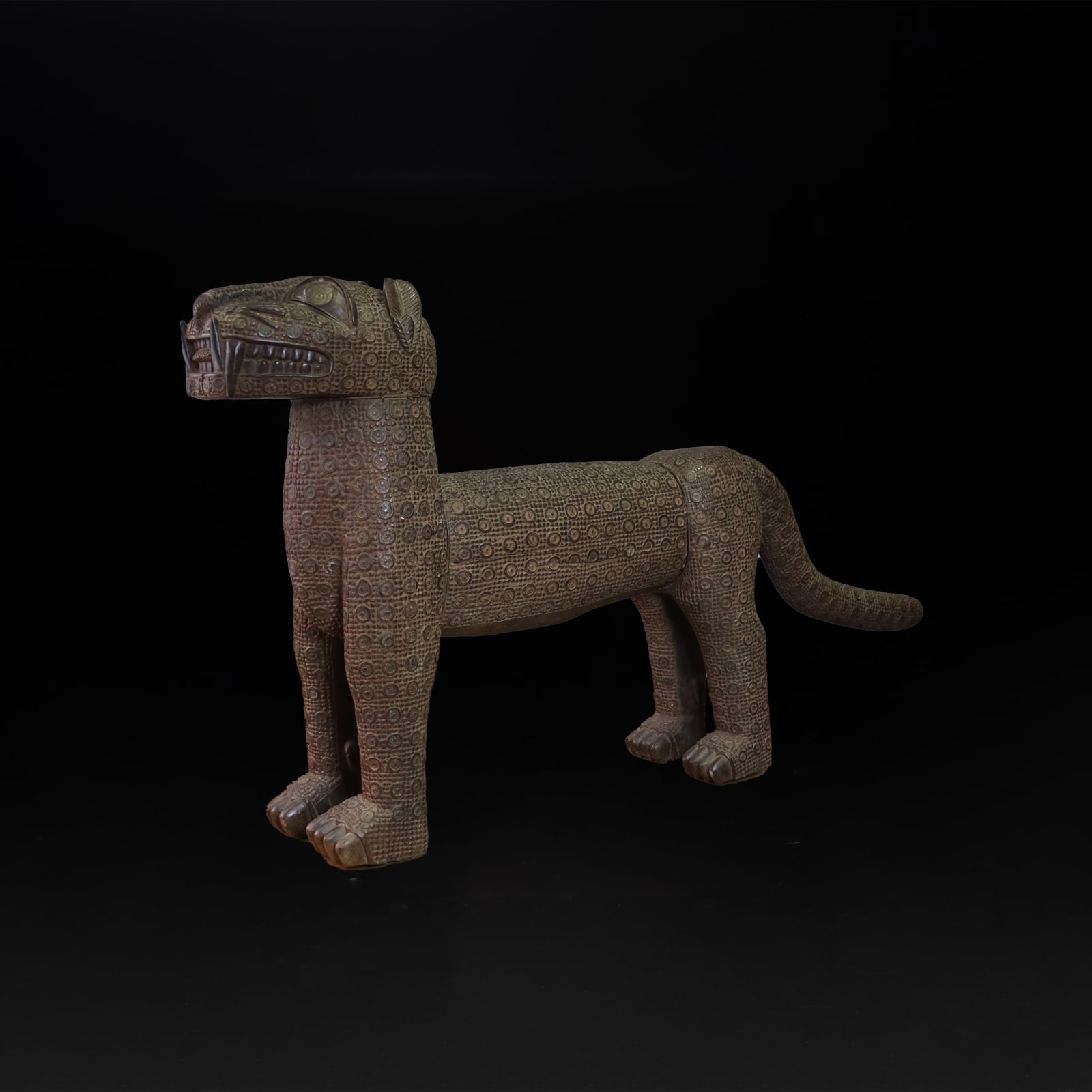 Pair of Benin Royal Leopards, Eighteenth to Nineteenth Century AD
