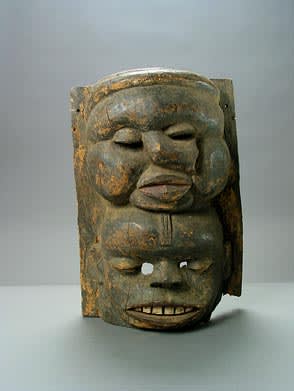 Ibibio Wooden Mask With Two Faces, 20th Century CE