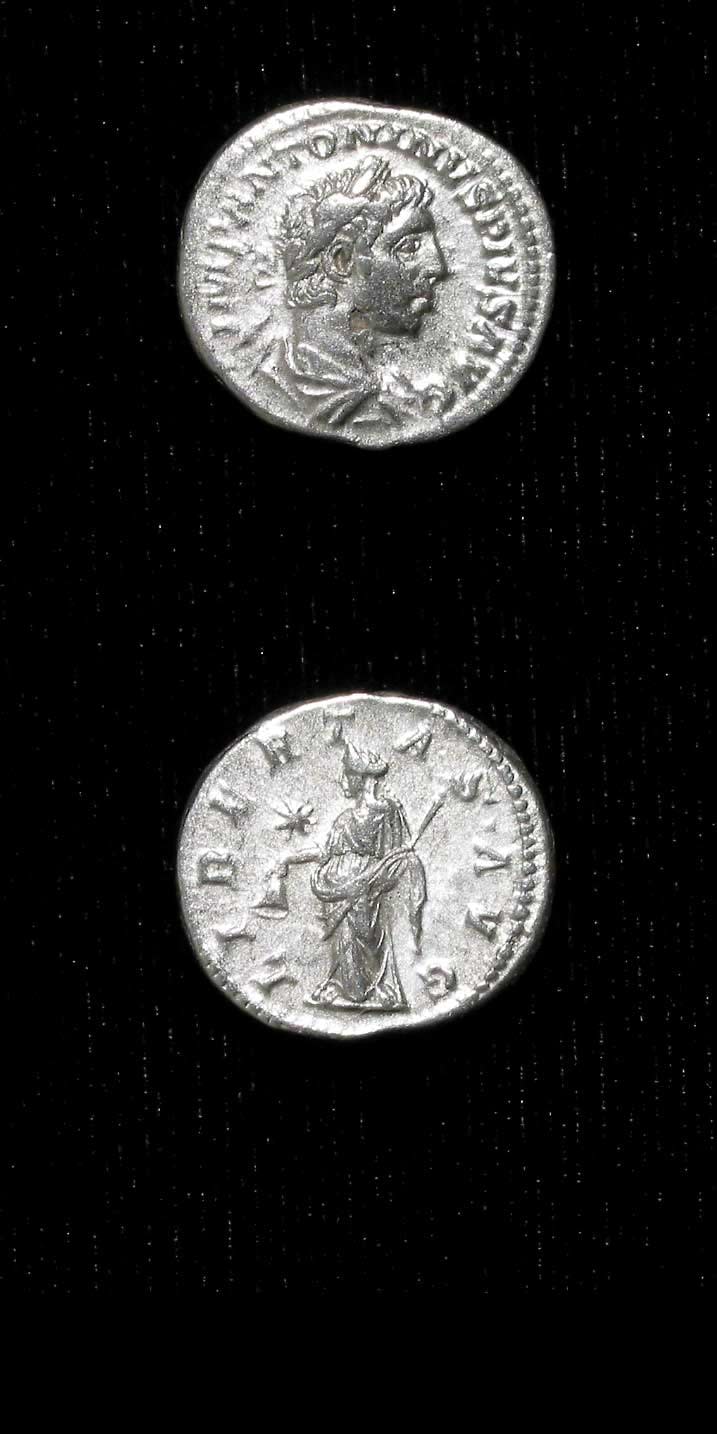 Silver Denarius of Emperor Elagabalus, 220 CE - 222 CE