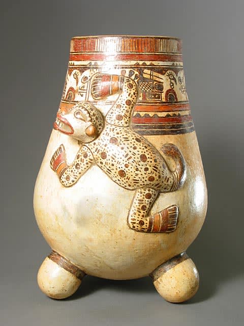 Guanacaste-Nicoya Vessel with an Applique Jaguar, 1200 CE - 1400 CE