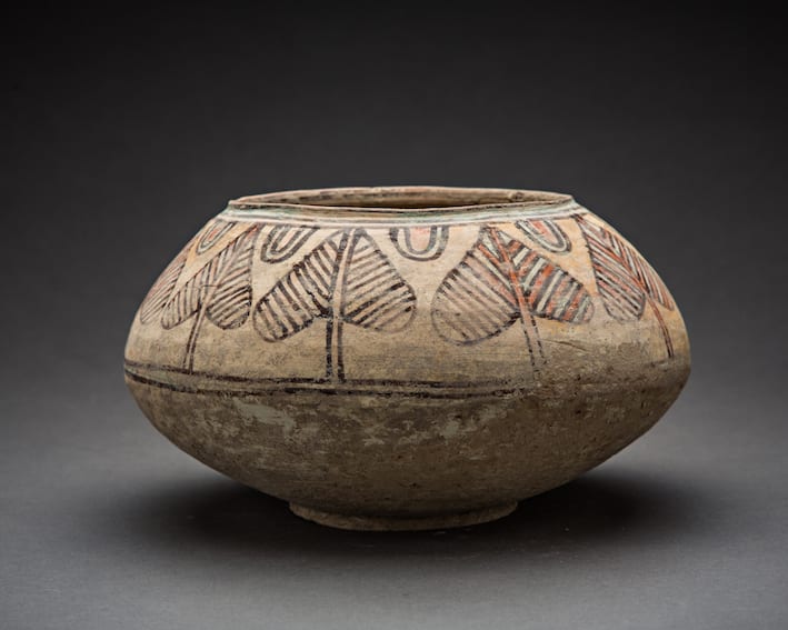 Indus Valley Terracotta Vessel with Pipal Leaf Motif, 3000 BCE - 2000 BCE