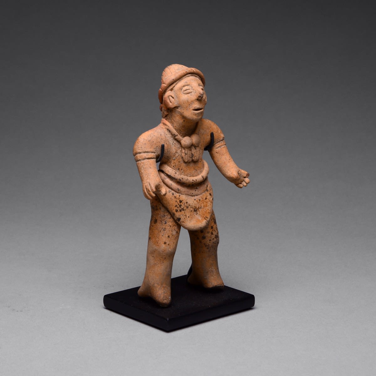 Tuxcacuesco-Ortices Style Colima Terracotta Sculpture of a Standing Man, 300 BCE - 300 CE