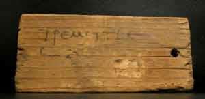 Egyptian Wooden Inscribed Mummy Tag, 200 BCE - 200 CE