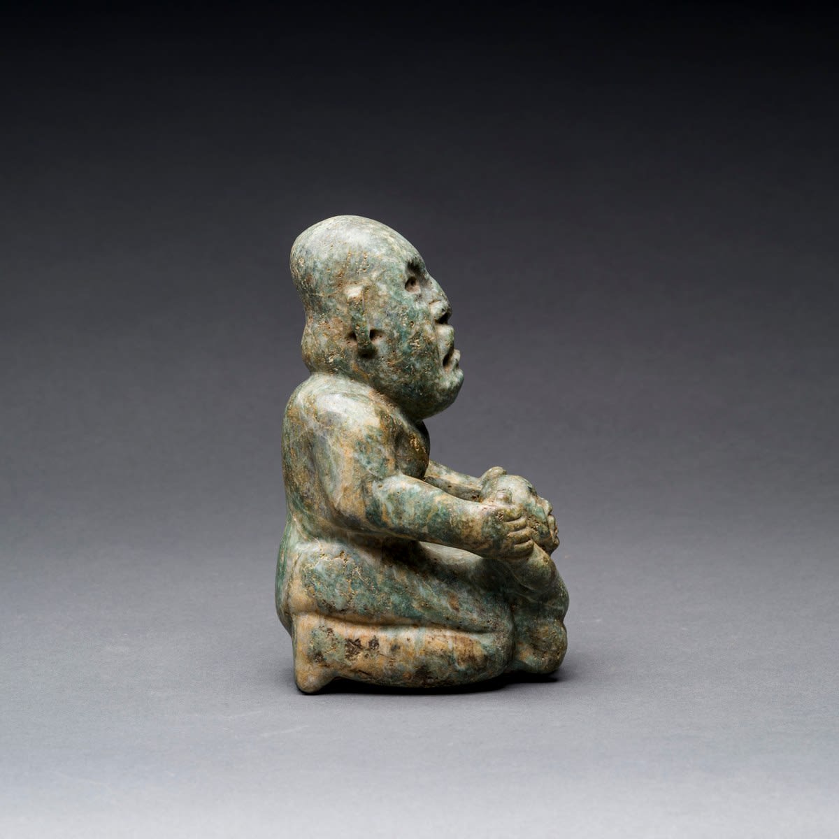 Olmec Greenstone Mother & Child, 900 BCE - 500 BCE