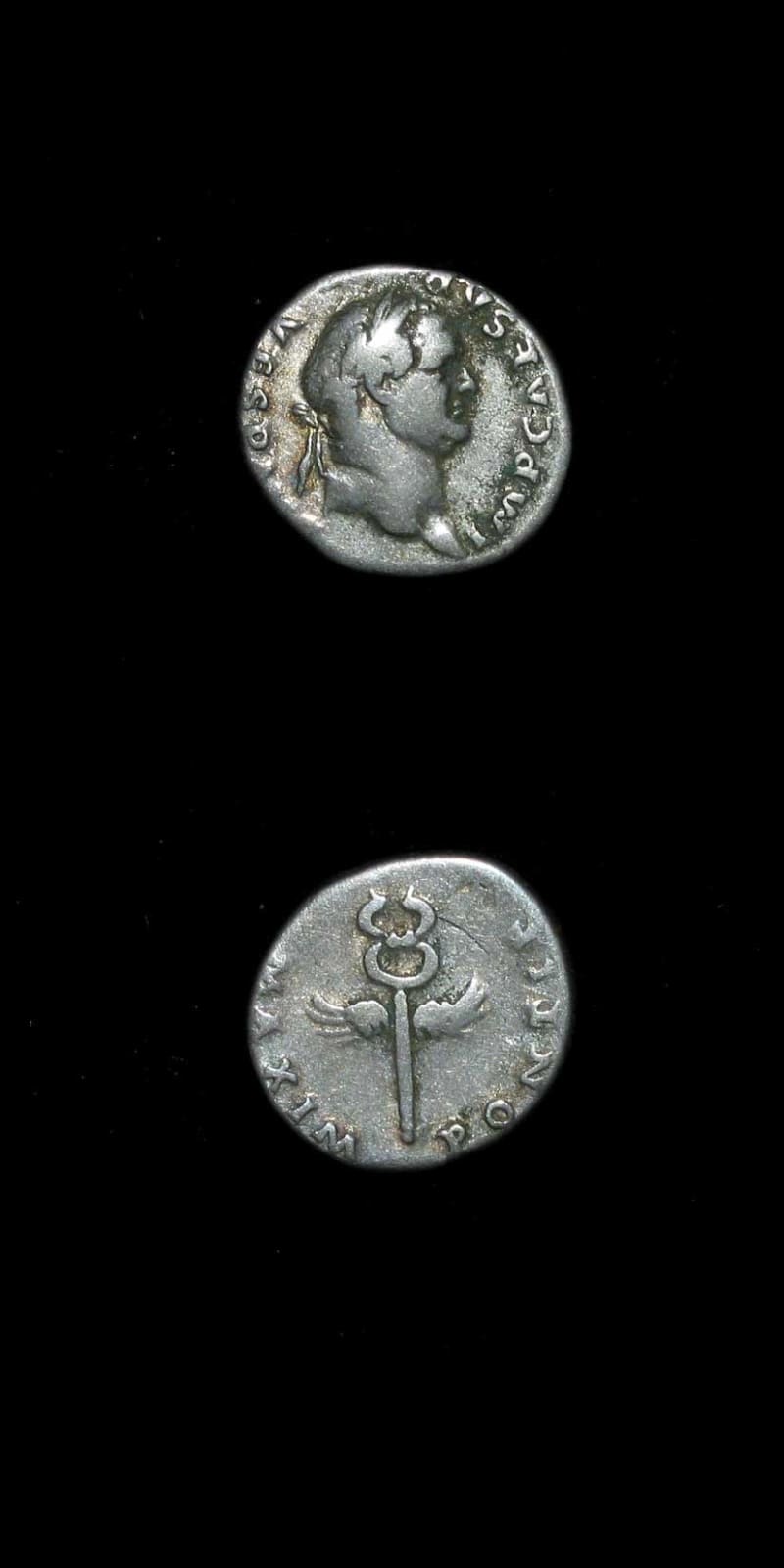 Silver Denarius of Emperor Vespasian, 69 CE - 79 CE