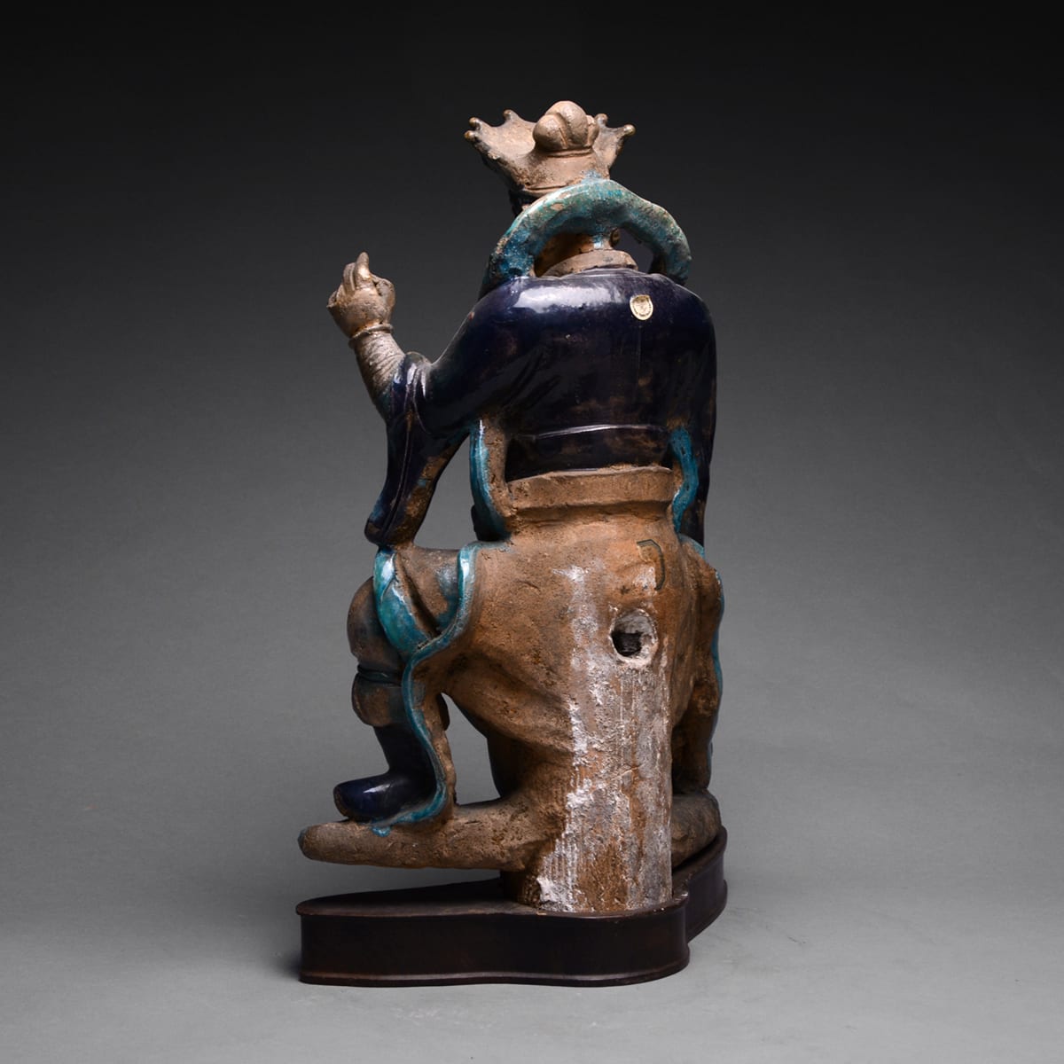 Ming Dynasty Glazed Terracotta Roof Tile of Heavenly King, 1368 CE to 1644 CE