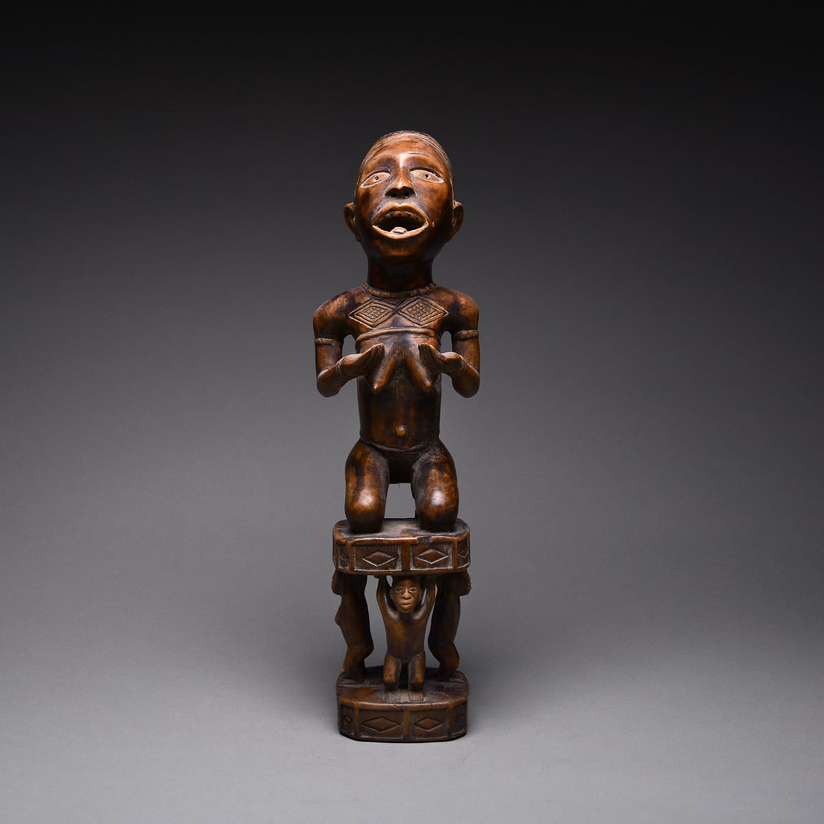 Kongo Wooden Fertility Sculpture, 20th Century CE