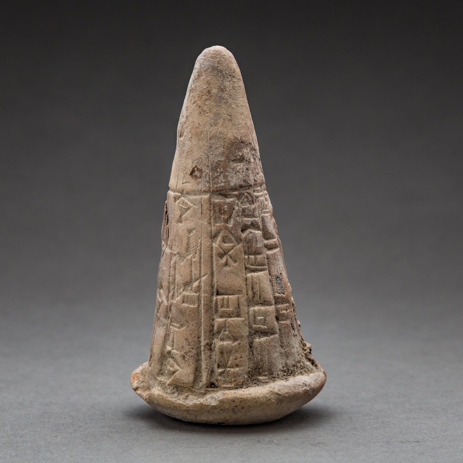 Clay Nail with Ten-Line Cuneiform Inscription, 2100 BCE