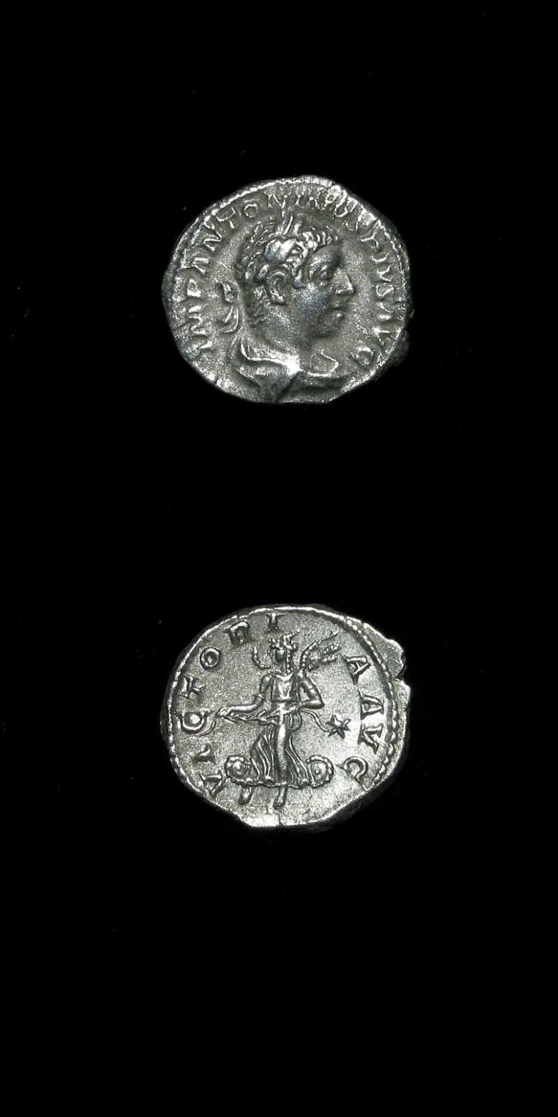 Silver Denarius of Emperor Elagabalus, 220 CE - 222 CE