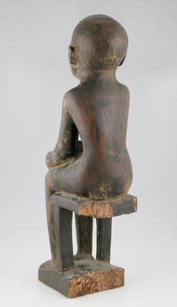 Makonde Wooden Sculpture of a Seated Man, 1860 BCE - 1910 CE