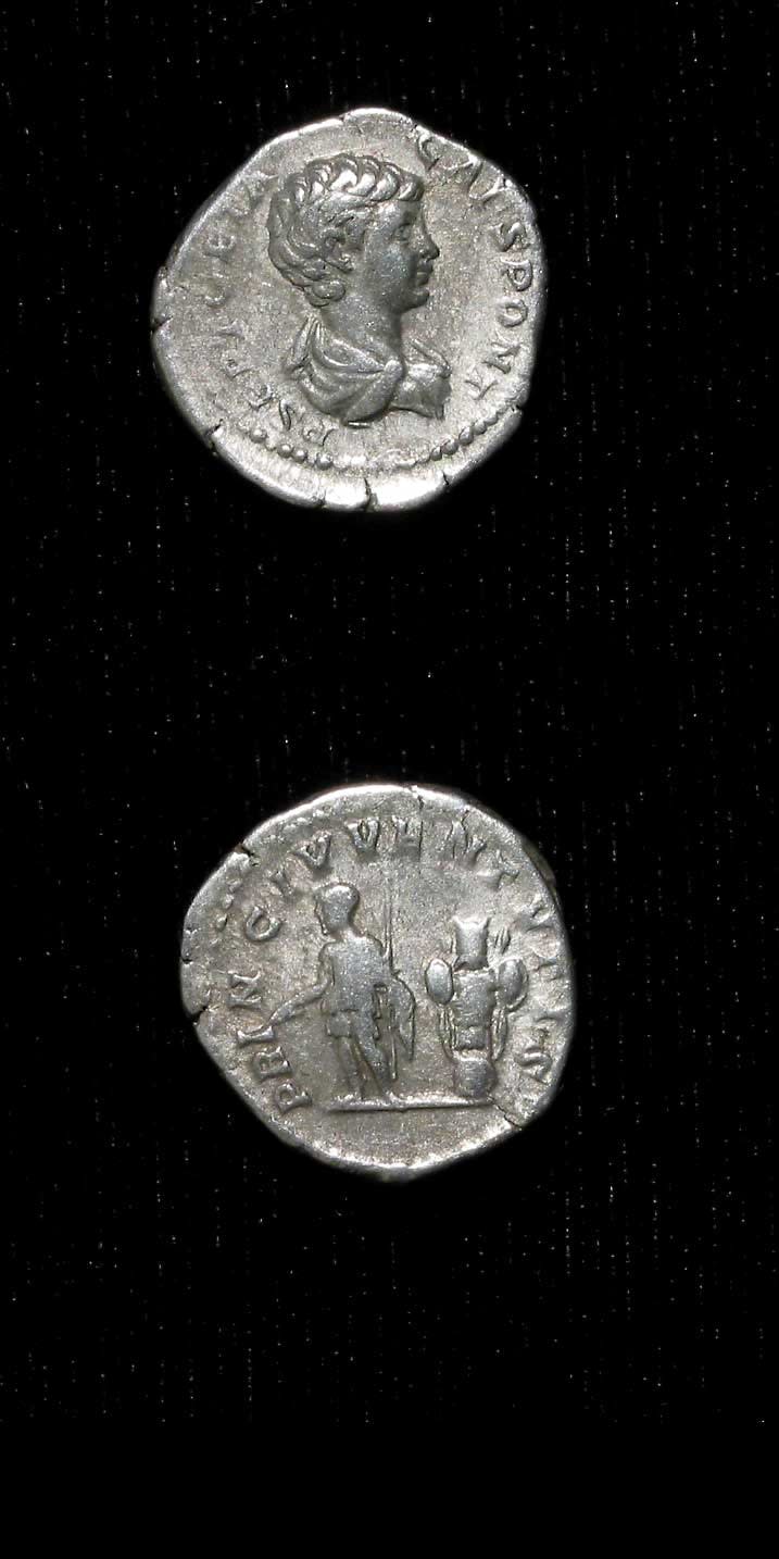 Silver Denarius of Geta Struck While Caesar, 199 CE - 202 CE