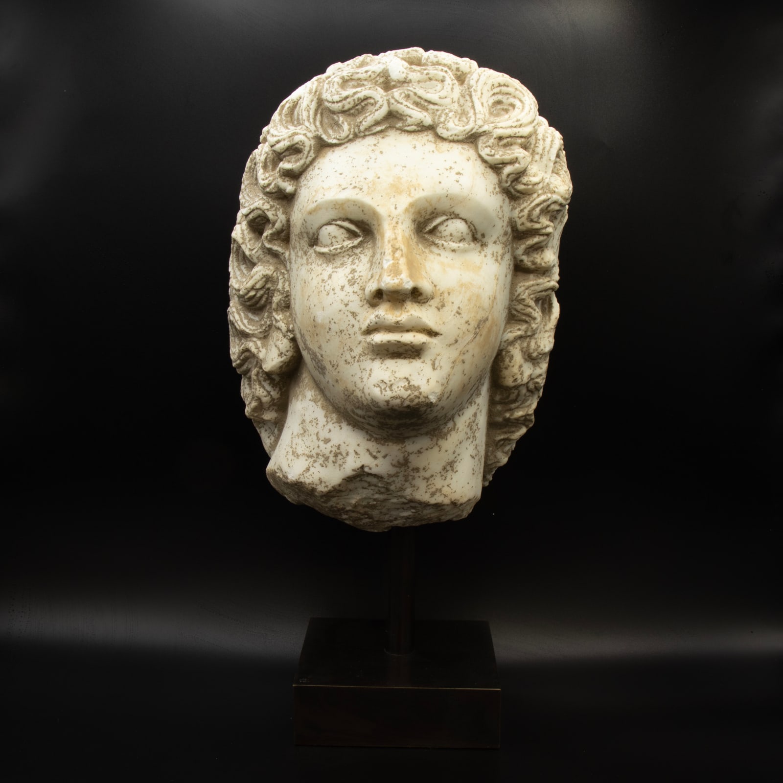 Classical Revival Bust of Alexander the Great, in the Guise of Helios, 19th Century CE
