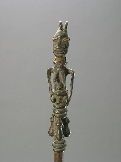 Yoruba Brass/Iron Ceremonial Staff, 19th Century CE - 20th Century CE