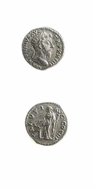 Silver Denarius of Emperor Marcus Aurelius, 161 CE - 180 CE