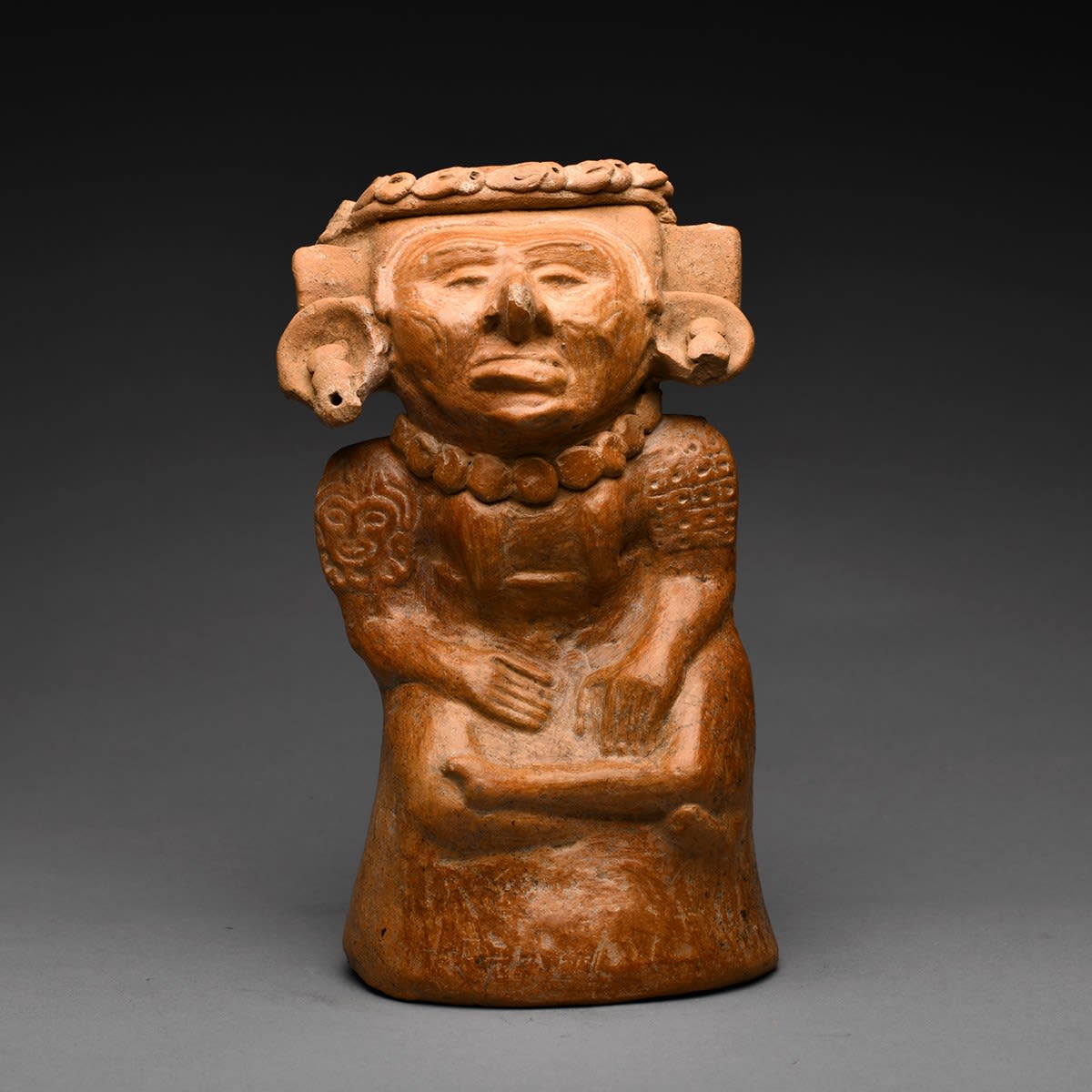 Mayan Terracotta Figure of a Deity, 300 CE - 600 CE