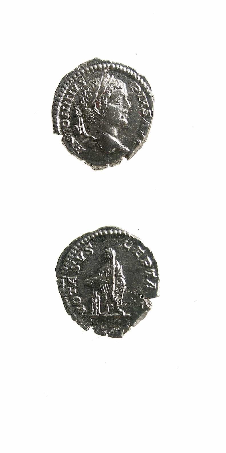 Silver Denarius of Emperor Caracalla, 202 CE