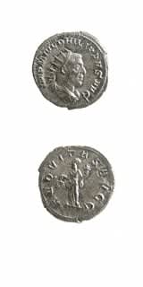 Silver Antoninianus of Emperor Philip I the Arab, 244 CE - 249 CE