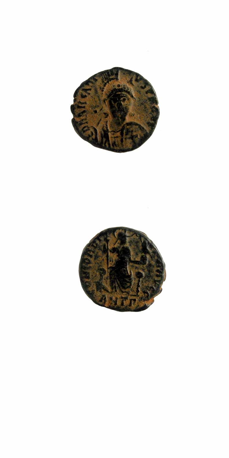 Bronze Coin of Emperor Arcadius, 383 CE - 408 CE