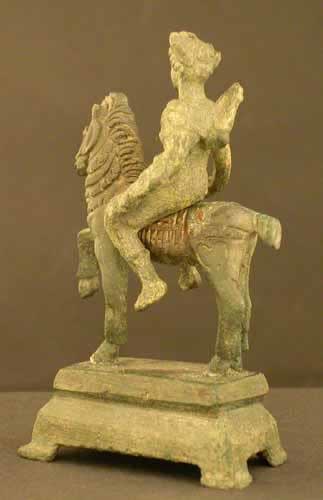 Bronze Sculpture of a Horse and Rider, 100 CE - 200 CE