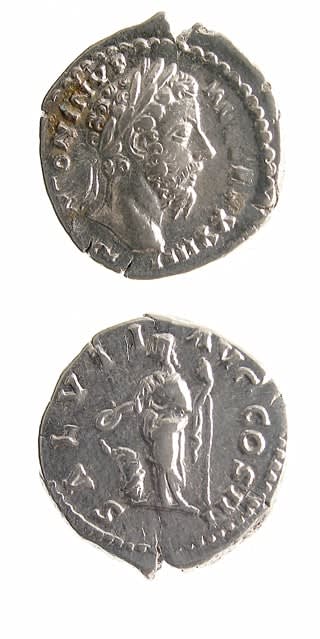 Silver Denarius of Emperor Marcus Aurelius, 161 CE - 180 CE