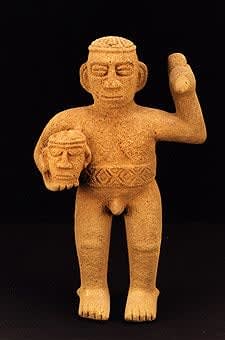 Basalt Sculpture Of A Warrior, 1000 CE - 1550 CE