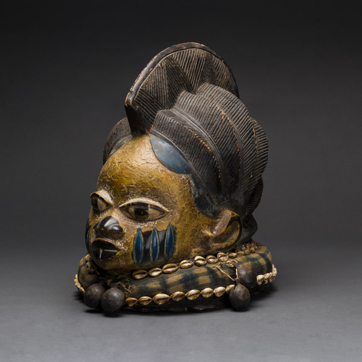 Yoruba Wooden Polychrome Gelede Mask, 20th Century CE