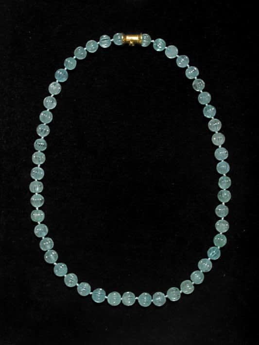 Aquamarine Beaded Necklace
