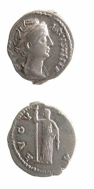 Silver Denarius of Empress Faustina Senior Issued Posthumously, 141 CE - 161 CE