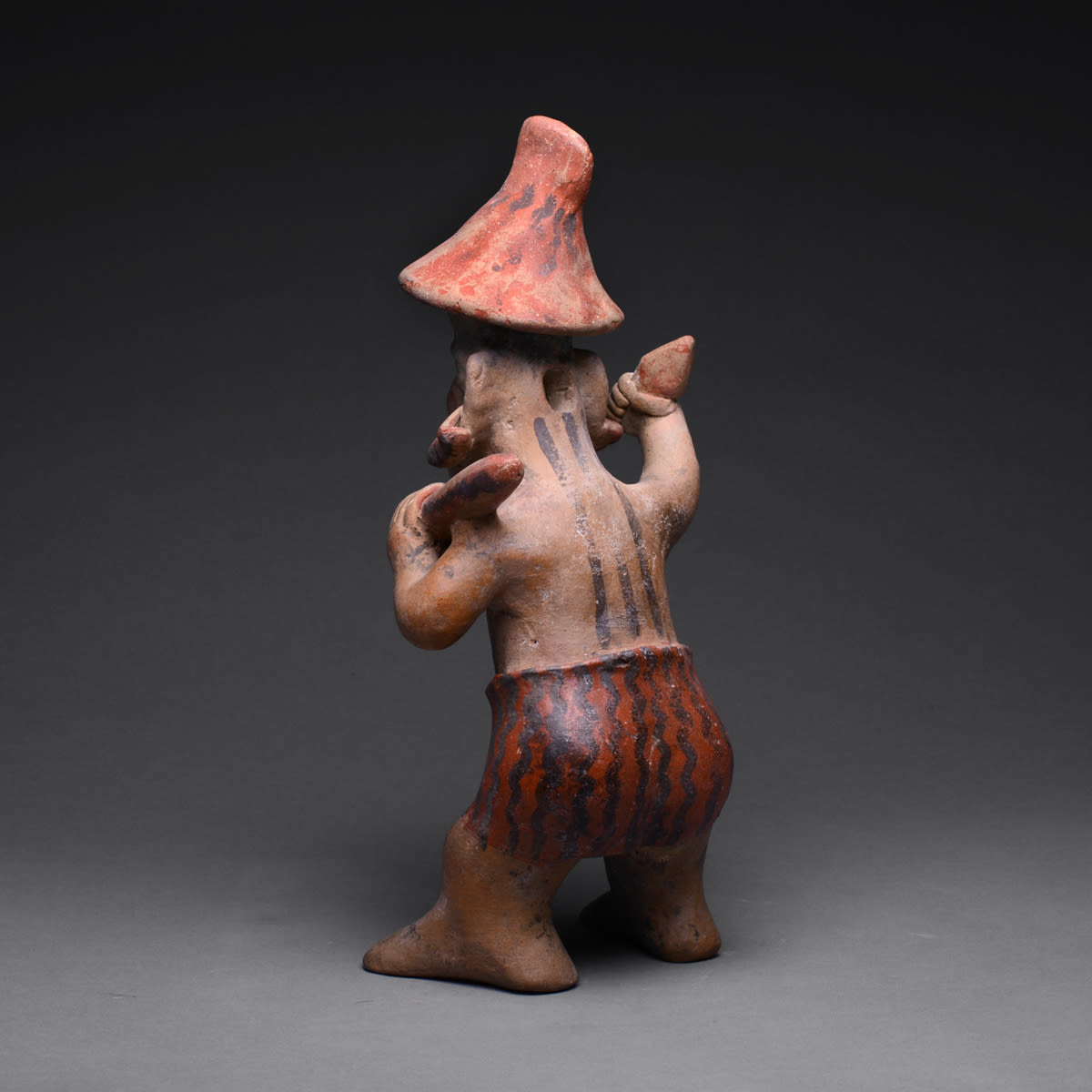 Nayarit Terracotta Sculpture of a Standing Warrior, 300 BCE - 300 CE