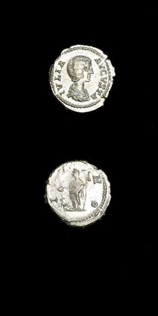 Silver Denarius of Empress Julia Domna, 196 CE - 211 CE