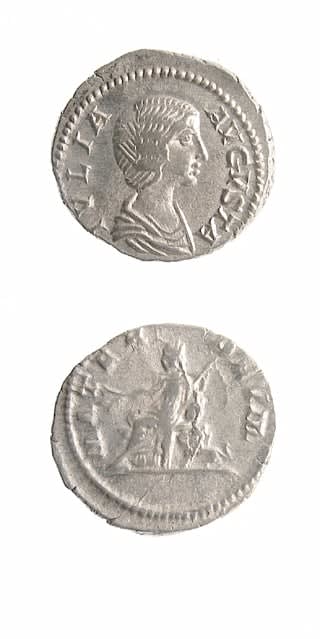 Silver Denarius of Empress Julia Domna, 196 CE - 211 CE
