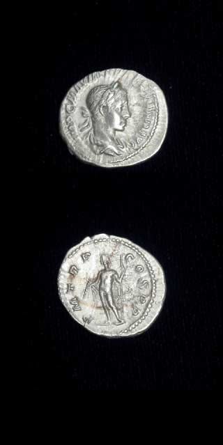 Silver Denarius of Emperor Severus Alexander, 222 CE - 228 CE
