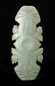 Guanacaste-Nicoya Jade Pendant of a Double-Headed Jaguar, 300 CE - 500 CE